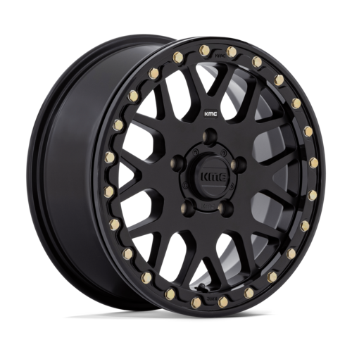 KMC Powersports KS235 Grenade UTV Beadlock Wheel – 15x6 Satin Black with 5x114.3 Bolt Pattern and 38mm Offset