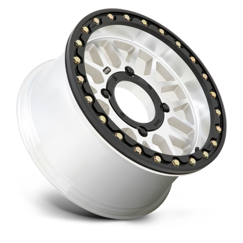 KMC Powersports KS235 Grenade UTV Beadlock Wheel – 15x7 Inches, Machined Finish, 4x137 Bolt Pattern
