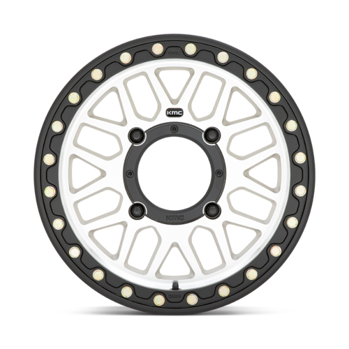 KMC Powersports KS235 Grenade UTV Beadlock Wheel - 15x7 Inch, Machined Finish, 4x156 Bolt Pattern