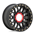 KMC Powersports KS235 Grenade UTV Beadlock 15x7 Satin Black with 4x110 Bolt Pattern and 10mm Offset