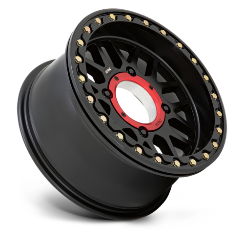 KMC Powersports KS235 Grenade UTV Beadlock Wheel 15x7 Satin Black with 4x137 Bolt Pattern and 112.10mm Center Bore