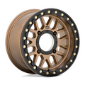 KMC Powersports KS235 Grenade UTV Beadlock Wheels 15x7 Satin Bronze with 4x156 Bolt Pattern