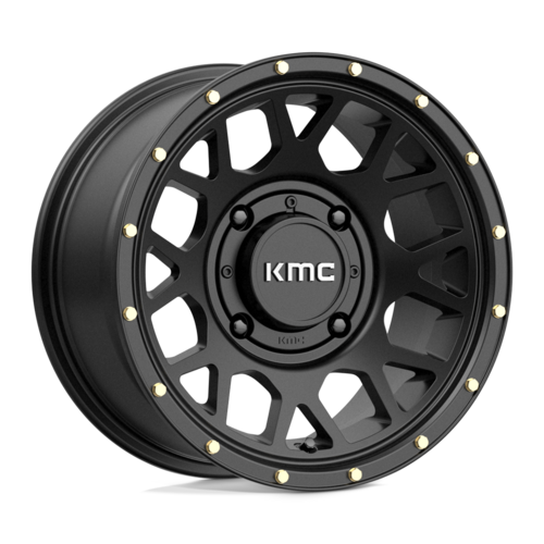 KMC Powersports KS135 Grenade UTV 14x7 Satin Black Wheel with 4x156 Bolt Pattern and 10mm Offset