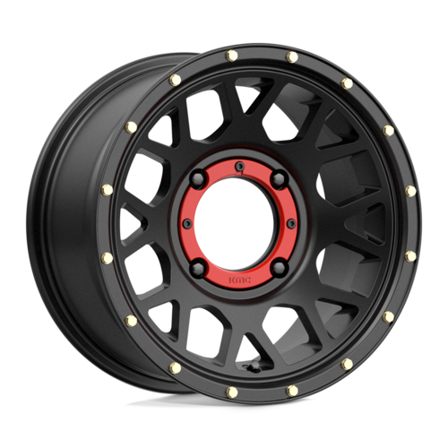 KMC Powersports KS135 Grenade UTV 14x7 Satin Black Wheel with 4x156 Bolt Pattern and 10mm Offset