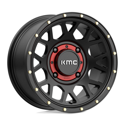 KMC Powersports KS135 Grenade UTV 14x7 Satin Black Wheel with 4x156 Bolt Pattern and 10mm Offset