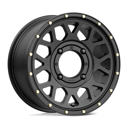 KMC Powersports KS135 Grenade UTV 14x7 Satin Black Wheel with 4x137 Bolt Pattern and 38mm Offset
