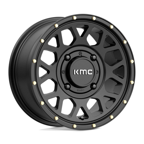 KMC Powersports KS135 Grenade UTV 14x7 Satin Black Wheel with 4x137 Bolt Pattern and 38mm Offset