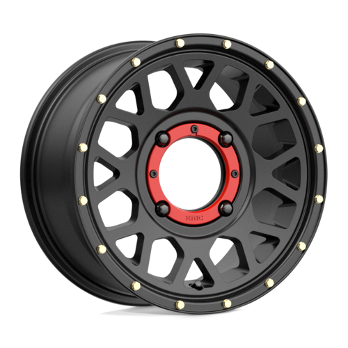 KMC Powersports KS135 Grenade UTV 14x7 Satin Black Wheel with 4x137 Bolt Pattern and 38mm Offset