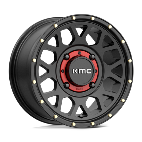 KMC Powersports KS135 Grenade UTV 14x7 Satin Black Wheel with 4x137 Bolt Pattern and 38mm Offset
