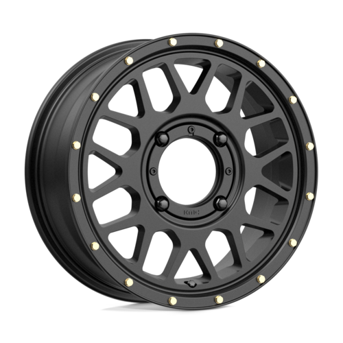 KMC Powersports KS135 Grenade UTV 15x6 Satin Black Wheel with 4x156 Bolt Pattern and 38mm Offset