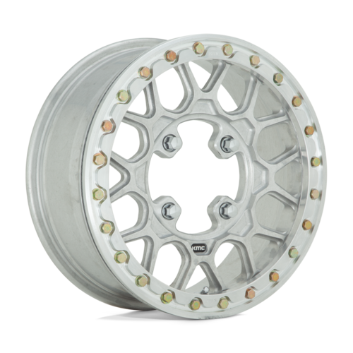 KMC Powersports KS435 Grenade Forged UTV Beadlock Wheel - 15x6 Raw Machined Finish, 4x156 Bolt Pattern, +38 Offset