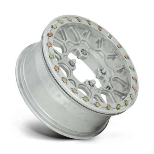 KMC Powersports KS435 Grenade Forged UTV Beadlock Wheel 15x6 with 4x137 Bolt Pattern and Machined Finish