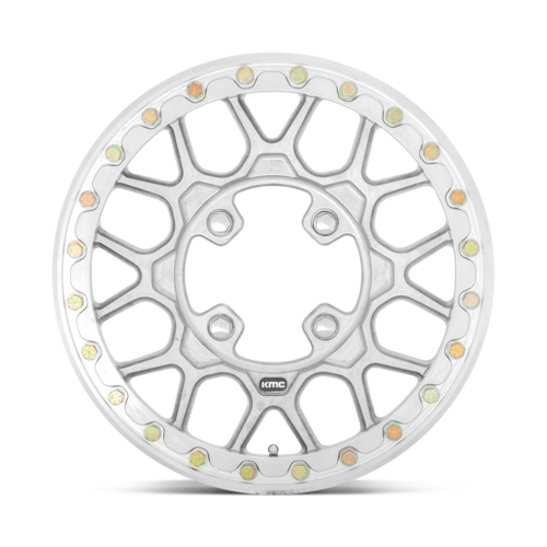 KMC Powersports KS435 Grenade Forged UTV Beadlock Wheel 15x6 with 4x137 Bolt Pattern and Machined Finish