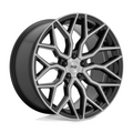 Niche 1PC M262 MAZZANTI 20x9 Inch Gloss Black Brushed Face Alloy Wheel with 5x114.3 Bolt Pattern and 72.56mm Center Bore