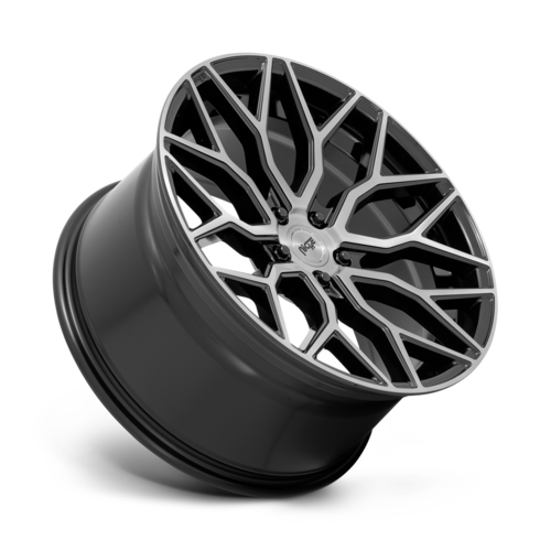 Niche 1PC M262 MAZZANTI 20x9 Inch Gloss Black Brushed Face Alloy Wheel with 5x114.3 Bolt Pattern and 72.56mm Center Bore