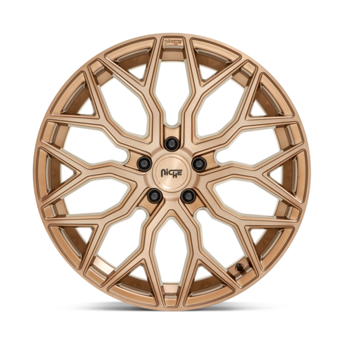 Niche 1PC M263 MAZZANTI 19x8.5 Bronze Brushed Wheel with 5x114.3 Bolt Pattern and 72.56mm Center Bore