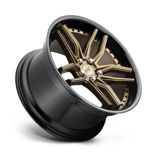 Niche 1PC M195 METHOS 20x10 Matte Bronze Black Bead Ring Wheel with 5x120 Bolt Pattern and +45 Offset