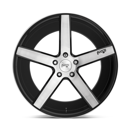 Niche 1PC M124 Milan 20x8.5 Black Gloss Brushed Wheel with 5x114.3 Bolt Pattern and +35 Offset