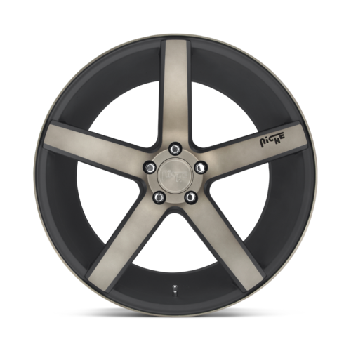 Niche 1PC Milan 19x8.5 Matte Black Machined Wheel with Double Dark Tint - Offset +35