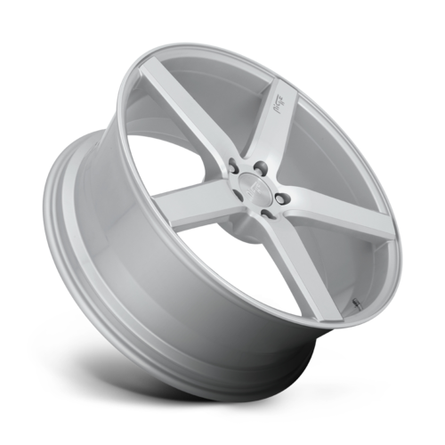 Niche 1PC M135 Milan 19x8.5 Inch Wheel with 5x114.3 Bolt Pattern and Gloss Silver Machined Finish