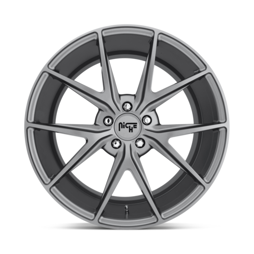 Niche 1PC M116 MISANO 19x8.5 Matte Gunmetal Wheel with 5x112 Bolt Pattern and 66.56mm Center Bore
