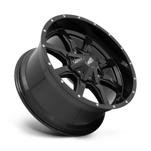 Moto Metal MO970 16x8 Gloss Black Milled Wheel with 6x120/139.7 Bolt Pattern and 78.10 Center Bore