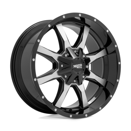Moto Metal MO970 20x10 Gloss Black Machined Wheel with -24mm Offset and 5x127/5x139.7 Bolt Pattern