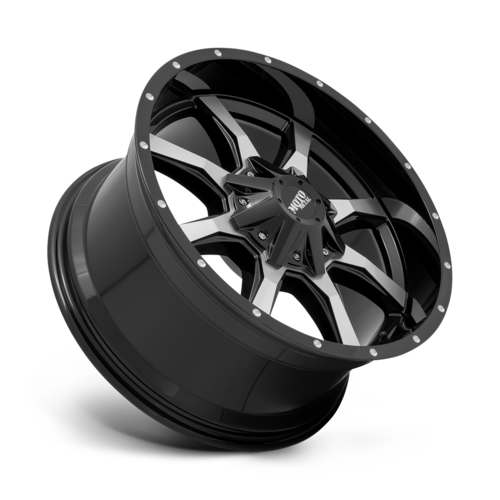 Moto Metal MO970 20x10 Gloss Black Machined Wheel with -24mm Offset and 5x127/5x139.7 Bolt Pattern