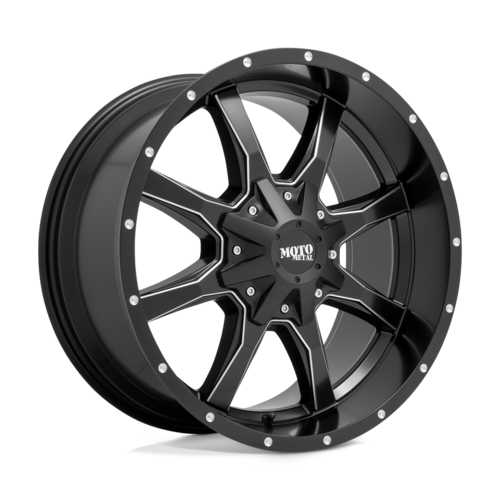 Moto Metal MO970 18x10 Semi Gloss Black Milled Wheel with -24mm Offset and 6x135/139.7 Bolt Pattern