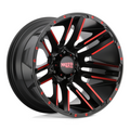 Moto Metal MO978 Razor 20x10 Satin Black Machined with Red Clear Coat Wheel