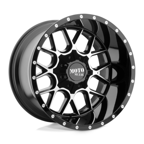 Moto Metal MO986 Siege 20x9 Gloss Black Machined Wheel with 6x135/6x139.7 Bolt Pattern and 106.10mm Center Bore