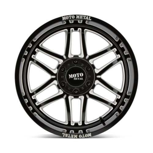 Moto Metal MO992 FOLSOM 20x10 Gloss Black Milled Off-Road Wheel with -18mm Offset
