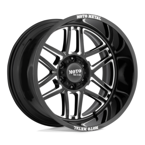Moto Metal MO992 FOLSOM 20x10 Gloss Black Milled Wheel with -18mm Offset