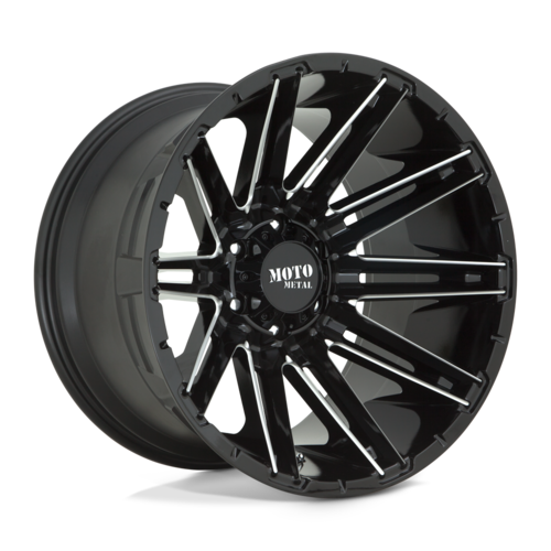 Moto Metal MO998 Kraken 20x10 Gloss Black Milled Wheel with -18mm Offset and 8x170 Bolt Pattern