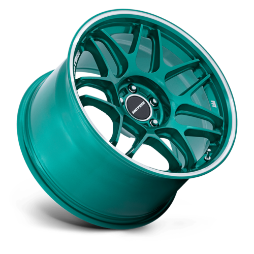 Motegi MR158 TSUBAKI 18x8.5 Inch Hokkaido Green Machined Lip Wheel with 5x100 Bolt Pattern and +30 Offset