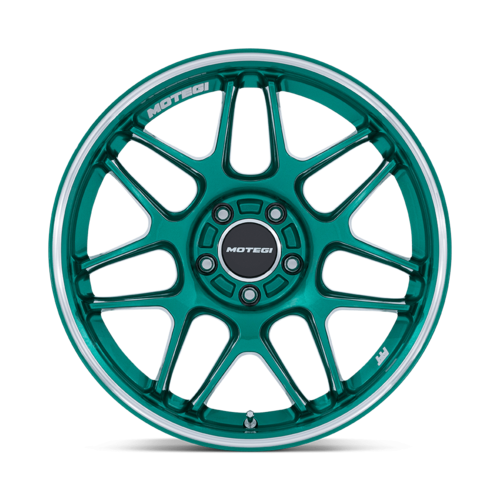 Motegi MR158 TSUBAKI 18x10.5 Hokkaido Green Machined Lip Wheel with 5x114.3 Bolt Pattern and +25 Offset