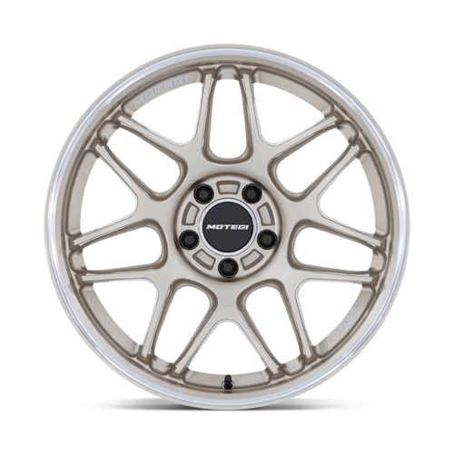 Motegi MR158 TSUBAKI 18x8.5 Inch Alloy Wheel with 5x112 Bolt Pattern and Motorsport Gold Finish
