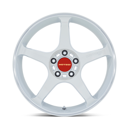 Motegi MR159 Battle V 18x8.5 Wheel with 5x100 Bolt Pattern and Matsuri White Pearl Finish