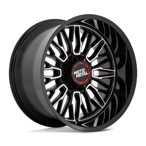 Moto Metal MO809 STINGER 20x10 Gloss Black Machined Wheel with 8x180 Bolt Pattern and -18 Offset