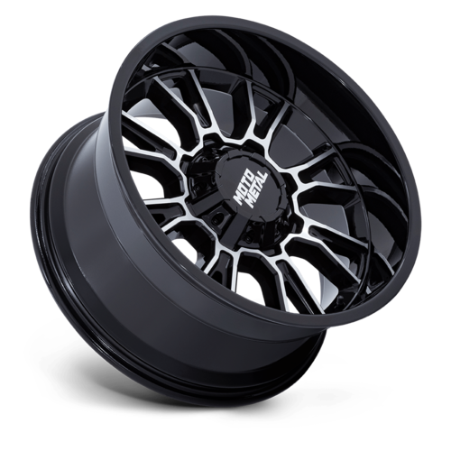 Moto Metal MO810 Legacy 22x9 Gloss Black Machined Wheels with 8x170 Bolt Pattern and +1 Offset