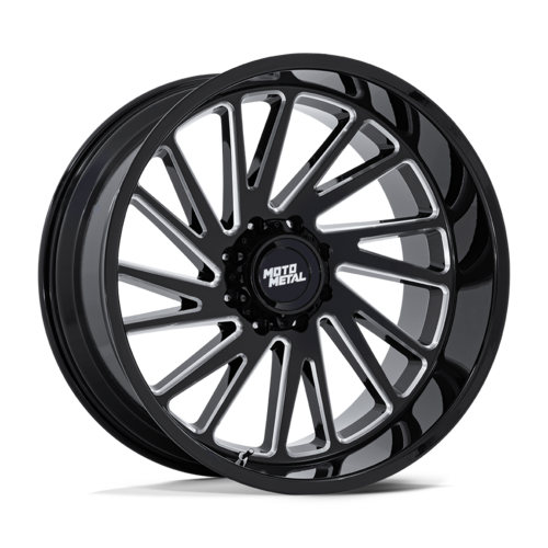 Moto Metal MO811 Combat 22x10 Gloss Black Milled Wheel with -18 Offset and 8x165.1 Bolt Pattern