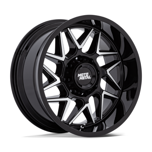 Moto Metal MO812 Turbine 20x9 Gloss Black Machined Wheel with 6x139.7 Bolt Pattern