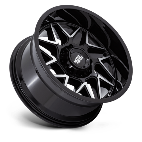 Moto Metal MO812 Turbine 20x9 Gloss Black Machined Wheel with 8x165.1 Bolt Pattern