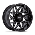 Moto Metal MO812 Turbine 20x10 Gloss Black Milled Wheel with 6x135 Bolt Pattern and -18 Offset