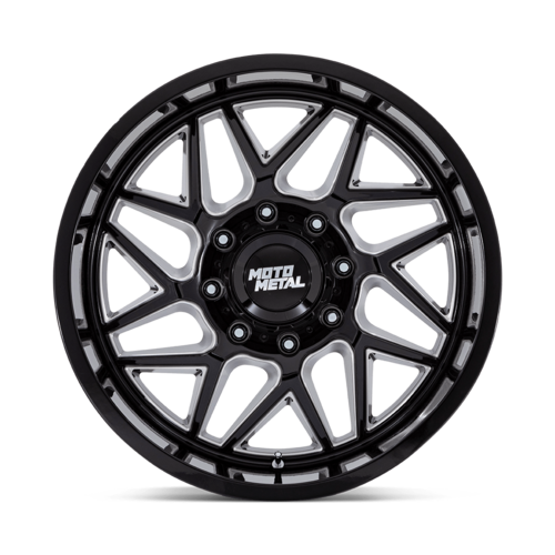 Moto Metal MO812 Turbine 20x9 Gloss Black Milled Alloy Wheel - 6x139.7 Bolt Pattern, +1 Offset, 106.10mm Center Bore
