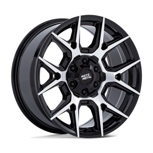 Moto Metal MO813 Mason 17x8.5 Inch Gloss Black Machined Off-Road Wheel with 6x139.7 Bolt Pattern