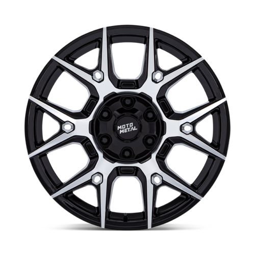 Moto Metal MO813 Mason 17x8.5 Inch Gloss Black Machined Off-Road Wheel with 6x139.7 Bolt Pattern