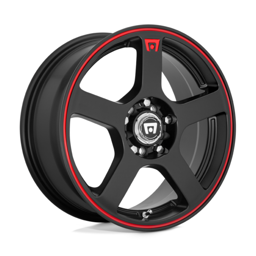 Motegi MR116 FS5 Matte Black with Red Stripe 18x8 Wheel for 5x100/114.3 Bolt Pattern, +45mm Offset