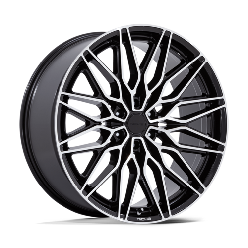 Niche 1PC Calabria 6 20x9.5 Inch Gloss Black Machined Wheel with 6x139.7 Bolt Pattern and +30 Offset