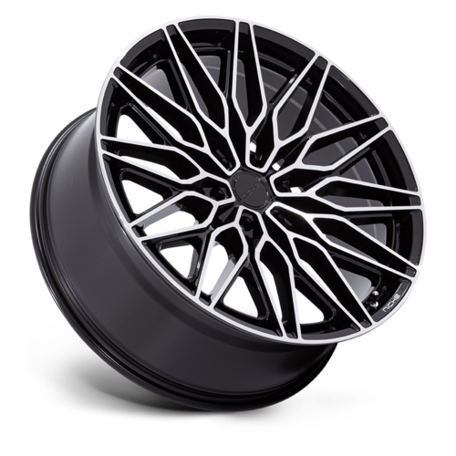 Niche 1PC NC278 Calabria 6 22x9.5 Inch Gloss Black Machined Wheel with 6x139.7 Bolt Pattern and +19 Offset